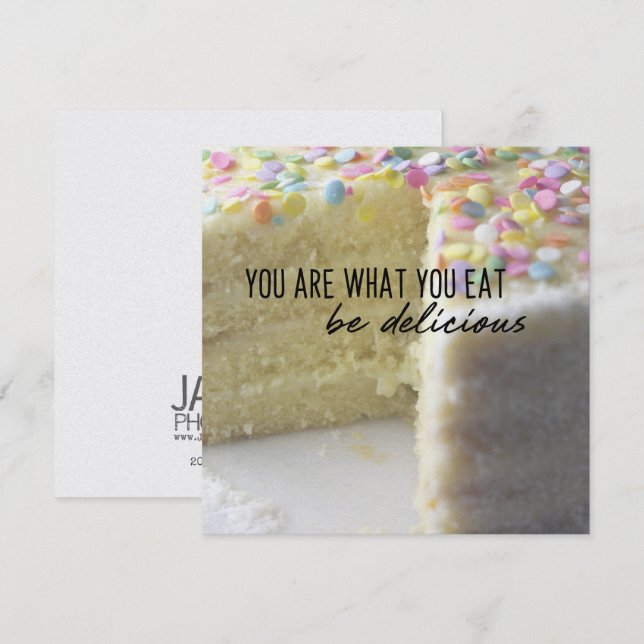 Tarjeta YUMMY 5.25 x 5.25 (Anverso / Reverso)