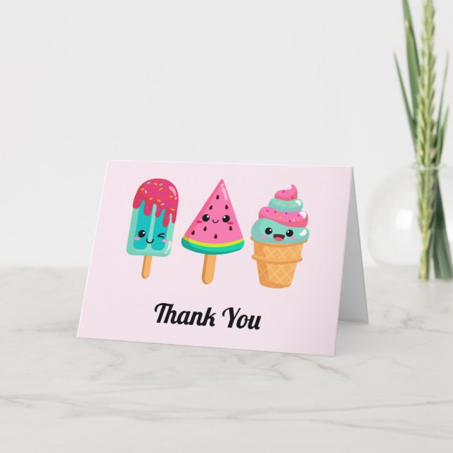 Tarjeta Yummy Ice Cream Triam Summer Vibe Gracias (Anverso)