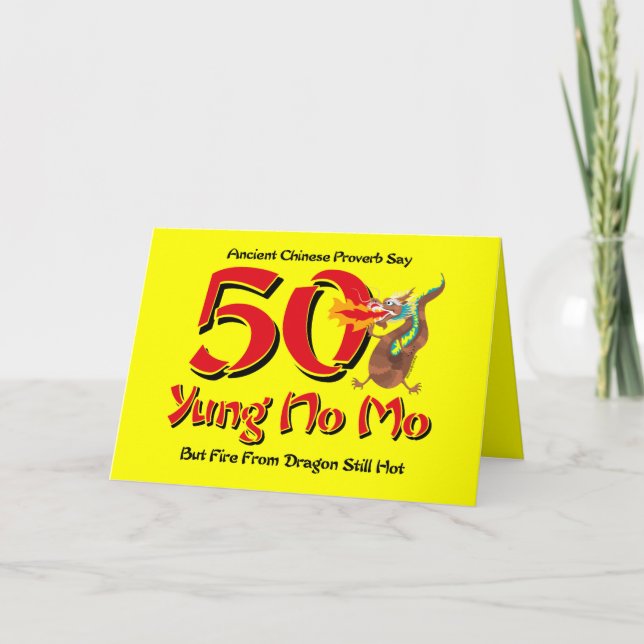 Tarjeta Yung No Mo 50th Birthday (Anverso)