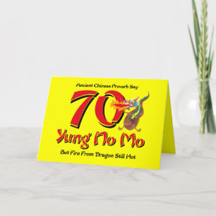 Tarjeta Yung No Mo 70 cumpleaños