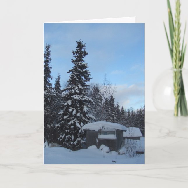 Tarjeta Yup'ik Maqii (baño de vapor) Dillingham, Alaska (Anverso)