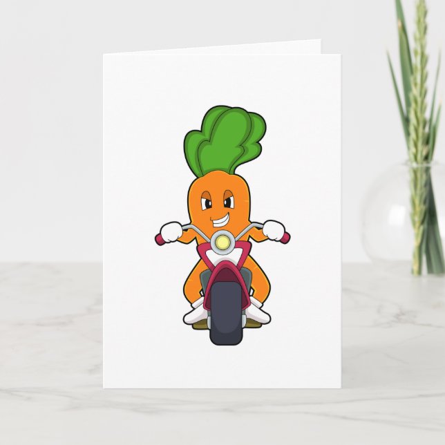 Tarjeta Zanahoria como Motero con Motocicleta.PNG (Anverso)