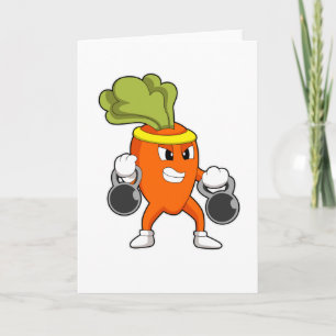 Tarjeta Zanahoria en Fitness con Pesas