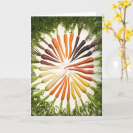 Tarjeta Zanahorias Arcoiris Modelo Jardín de Verduras Colo
