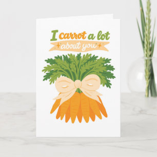 Tarjeta Zanahorias Lindas Humor Punny Dibujado a Mano Pasc