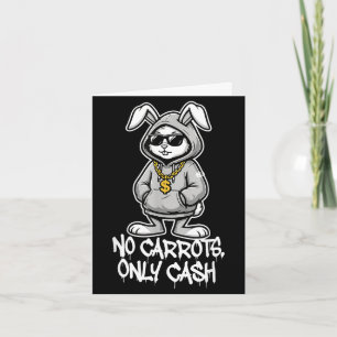 Tarjeta Zanahorias sólo dinero divertido meme del conejo d