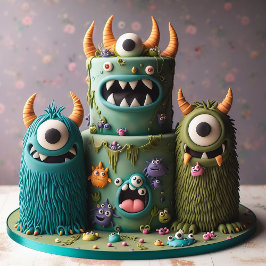 TARJETA ZANY MONSTERS DECORACIÓN DE NIÑOS CUMPLEAÑOS