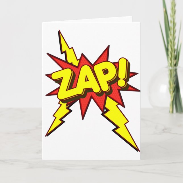 Tarjeta ¡Zap, Zing, Pow! (Anverso)
