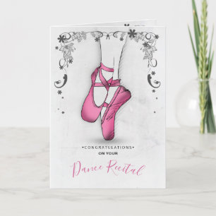 Tarjeta Zapatilla de ballet rosa
