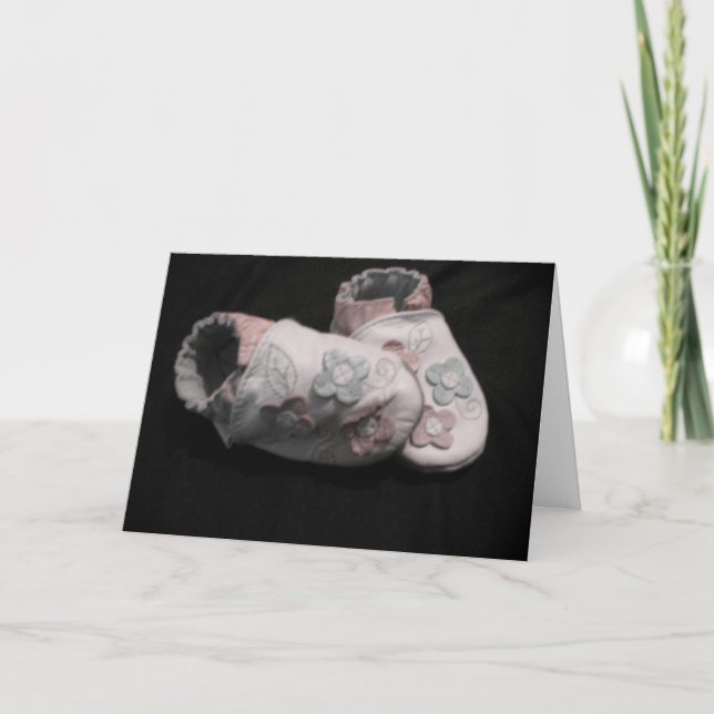 Tarjeta zapatillas de bebé (Anverso)