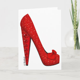 Tarjeta Zapato de bomba de rubí Dorothy
