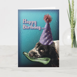 Tarjeta Zapato del chew del feliz cumpleaños….