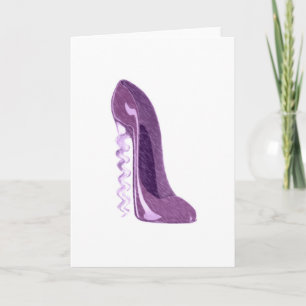 Tarjeta Zapato del estilete de la lila del sacacorchos
