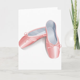 Tarjeta Zapatos de baile elegantes de color rosa