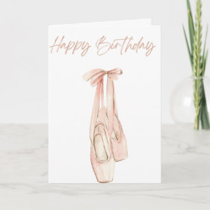 Tarjeta Zapatos de Puntas de Ballet Cumpleaños