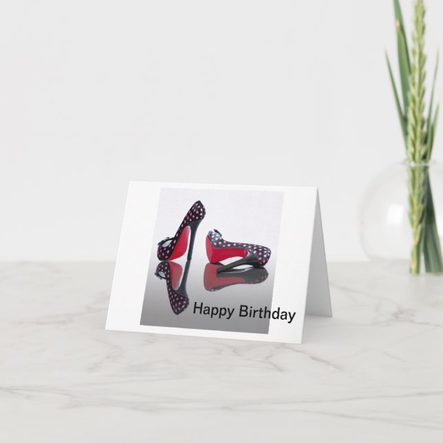 Tarjeta Zapatos gloriosos de los zapatos (Anverso)