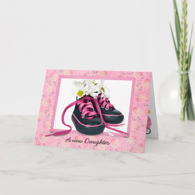 Tarjeta Zapatos para niñas bebés (Anverso)