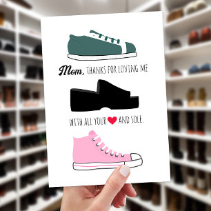 Tarjeta Zapatos retro de los 90 Recuerdo del Día de la Mad