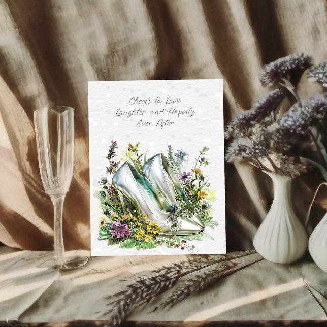 Tarjeta Zapatos y flores silvestres de Boda de novia (Subido por el creador)