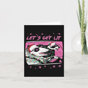 Tarjeta Zarigüeya Mapache Divertido Vamos Calle Basura Nav