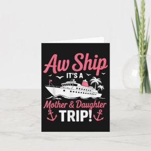 Tarjeta Zarpamos Es Un Crucero De Viaje De Madre E Hija