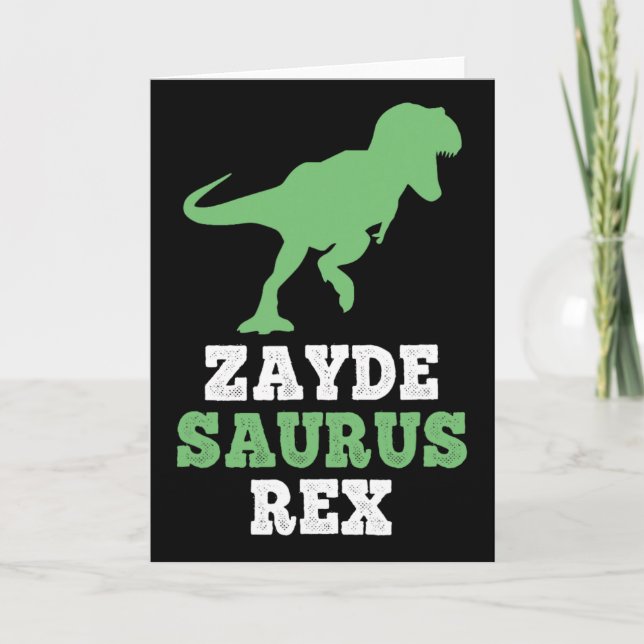 Tarjeta Zayde-saurus Rex Dino Dinosaur Divertido Genial Za (Anverso)