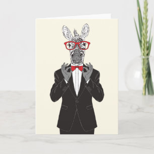 Tarjeta Zebra Gentleman