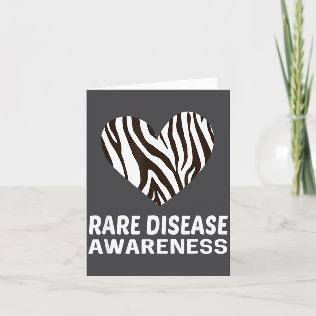 Tarjeta Zebra Heart Rare Disease Awareness Gift 2020  (Anverso)