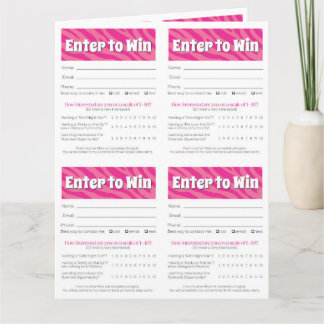 Tarjeta Zebra Printable Vendor Slips – Editable Download