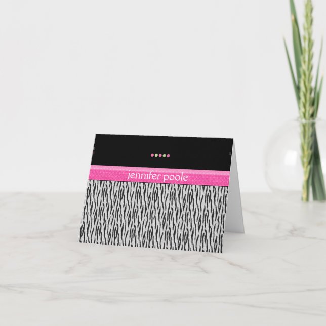 Tarjeta Zebra rosa (Anverso)