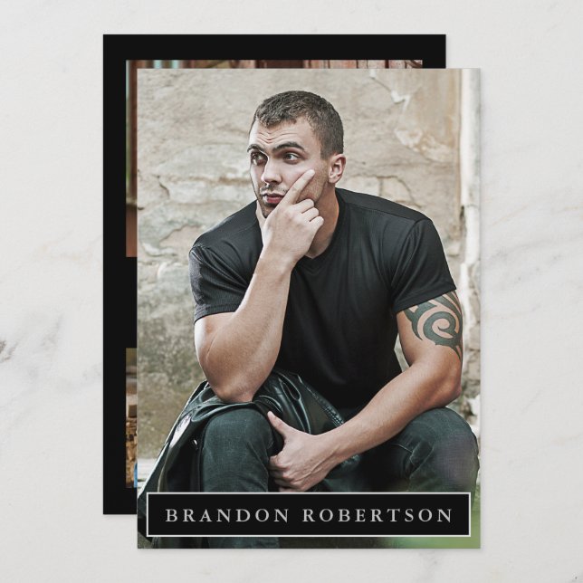 Tarjeta Zed Comp Modelo Actor 5x7 | 2 lados 5 Foto (Anverso / Reverso)