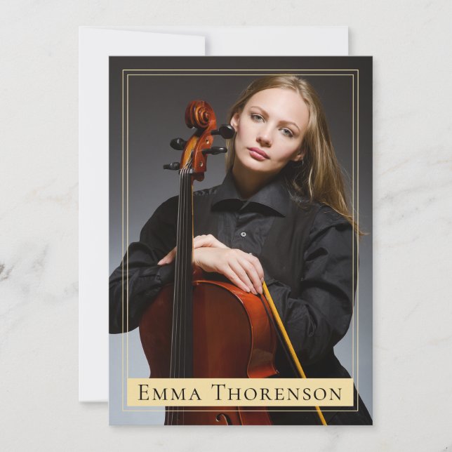 Tarjeta Zed de demostración de perfil de actor de  (Anverso)