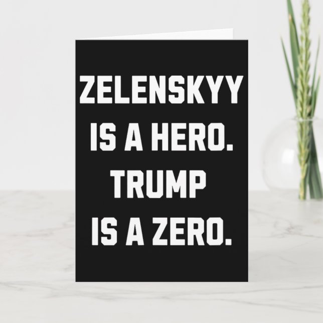 Tarjeta Zelenskyy es un héroe.  (Anverso)