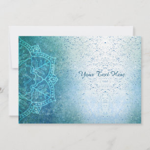 Tarjeta Zen de Mandala azul claro
