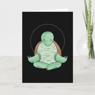 Tarjeta Zen Meditation Yoga Turtle Omm Gift