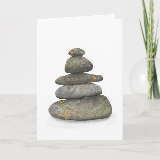Tarjeta Zen Stones with Gold (Anverso)