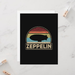 Tarjeta Zeppelin Vintage Retro Zeppelin Shirt Dirigible