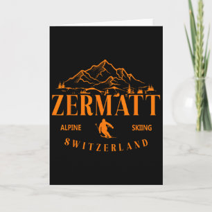Tarjeta Zermatt Alpes suizos esquí alpino Suiza Monte