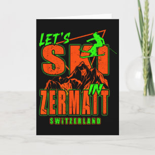 Tarjeta Zermatt Vamos a Esquiar Esquí Alpino Alpes Suizos