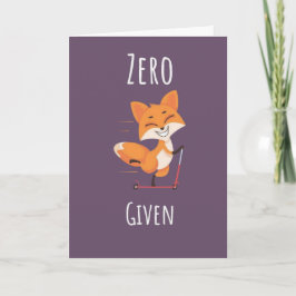 Tarjeta Zero Fox Given Funny Fox Pun Cards Cute Humor