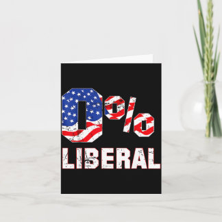 Tarjeta Zero Percent 0% Liberal Vintage Usa Flag Litical H