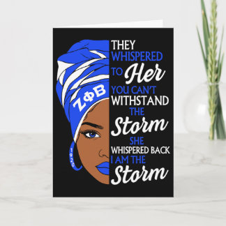 Tarjeta Zeta Phi Beta Sorority Black Women Pride Melanin A