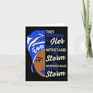 Tarjeta Zeta Phi Beta Sorority Mujeres Negras Orgullo Mela