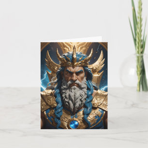 Tarjeta Zeus Jupiter Fotomía de Mito Griego
