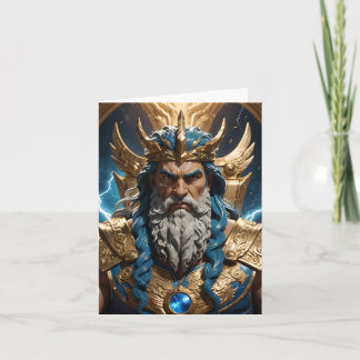 Tarjeta Zeus Jupiter Fotomía de Mito Griego