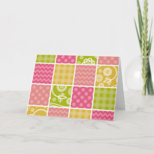 Tarjeta Zigzag, Chevron, Polka Dots, Gingham, Patchwork