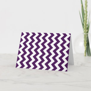 Tarjeta Zigzag morado y blanco