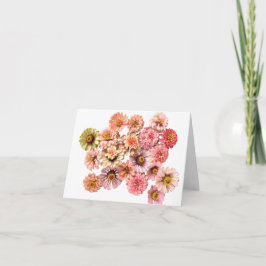 Tarjeta Zinnias de Unicorn