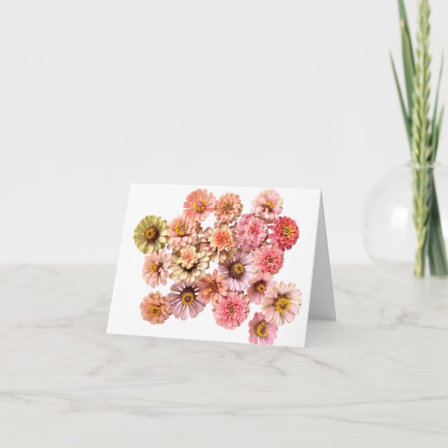 Tarjeta Zinnias de Unicorn (Anverso)