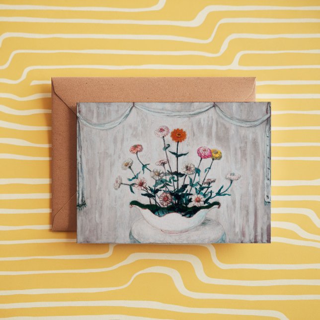 Tarjeta Zinnias | Florine Stettheimer (Subido por el creador)